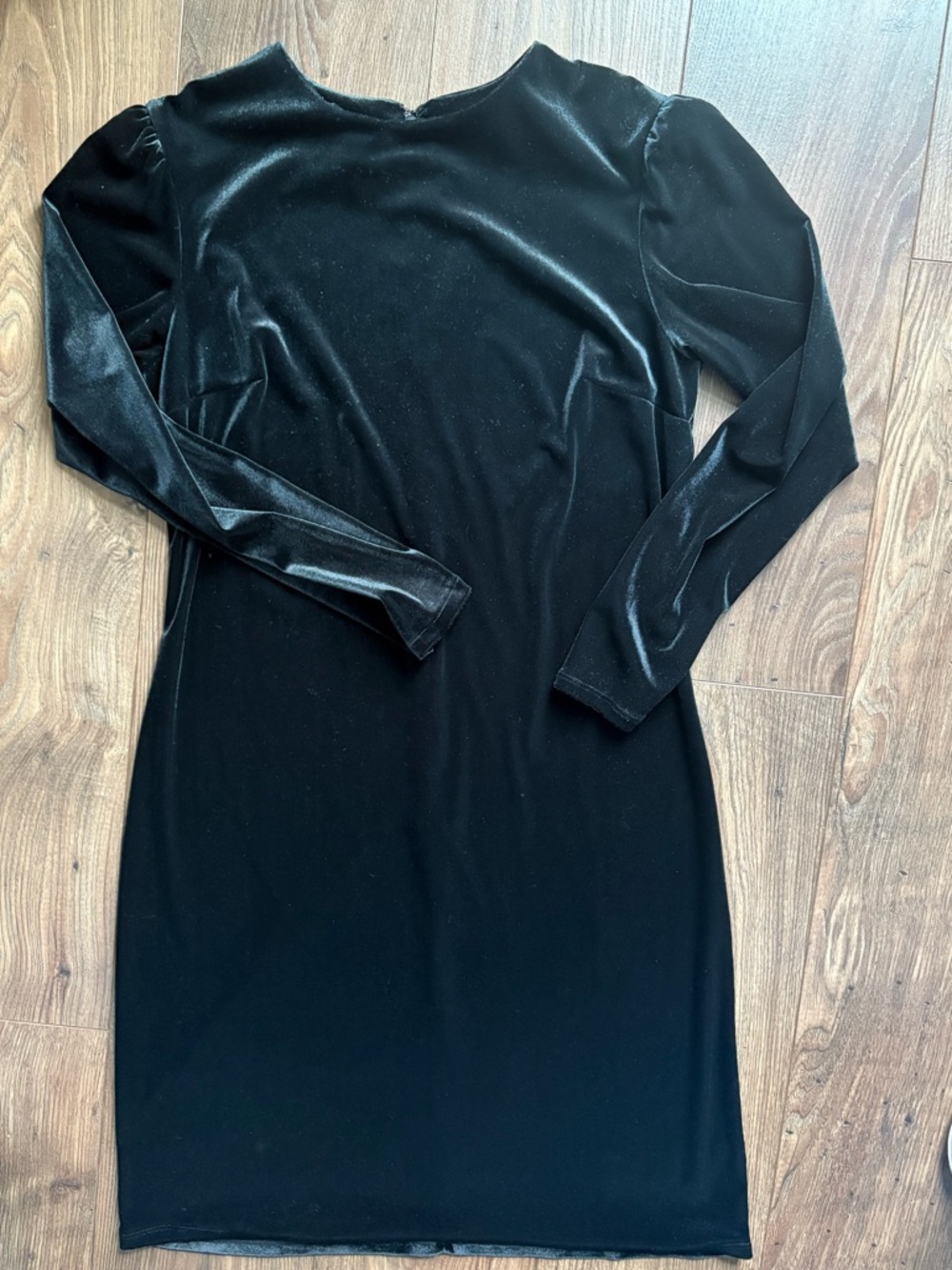 a new day Black Velvet Long-Sleeve Sheath Dress